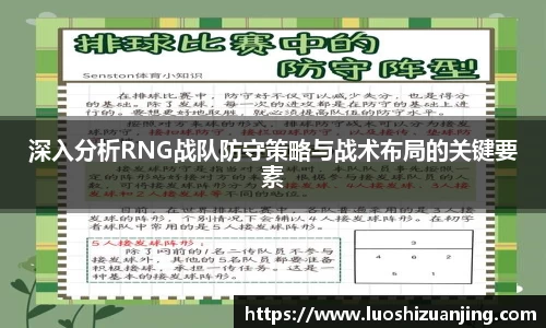 深入分析RNG战队防守策略与战术布局的关键要素